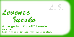 levente vucsko business card